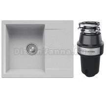 Комплект Мойка Polygran Gals 620 светло-серая + Измельчитель KUCHENSTERN Muhle 350MU35