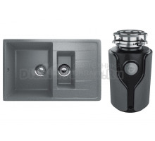 Комплект Мойка Ulgran U-205 -309 темно-серая + Измельчитель KUCHENSTERN Muhle 353MU35