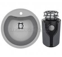 Комплект Мойка Ulgran U-601 -342 графит + Измельчитель KUCHENSTERN Muhle 353MU35