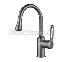 Смеситель для раковины Raffine F101T оружейная сталь