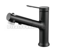 Смеситель для раковины Raffine F281H с выдвижным изливом, черный