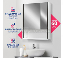 Зеркало-шкаф DORATIZ Астра 60 белое, венге