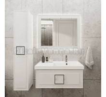 Мебель для ванной комнаты La Fenice Cubo 90 R белая, ручка черная