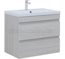 Тумба с раковиной Aquanet Нота new 75 подвесная, дуб холден