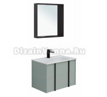 Мебель для ванной комнаты Allen Brau Reality 70 подвесная, папирус матовый, раковина Fantasy Flat 72x47, без перелива, белая