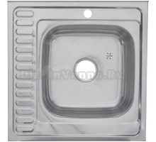 Мойка кухонная Melana 6060 R 0,6/160 серебристая