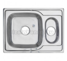 Мойка кухонная Melana 6950S U 0,8/180 серебристая, 1,5-я чаша