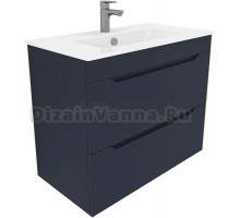 Тумба с раковиной Aquanet Практика 80 2 ящика, маренго