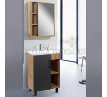 Мебель для ванной комнаты DORATIZ Лофт 50 напольная, графит, вотан