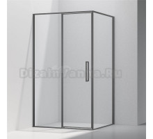 Душевой уголок Vincea Slim VSR-4SLP9012CLGM 120х90 см, профиль вороненая сталь, стекло прозрачное