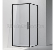 Душевой уголок Vincea Slim VSR-4SLP9090CLB 90х90 см, профиль матовый черный, стекло прозрачное