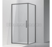 Душевой уголок Vincea Slim VSR-4SLP9010CLGM 100х90 см, профиль вороненая сталь, стекло прозрачное