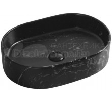 Накладная раковина Ceruttispa CR0055B MMB2 50, мрамор матовый черный