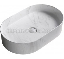 Накладная раковина Ceruttispa CR0055B MMW1 50, мрамор матовый белый