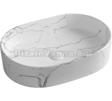 Накладная раковина Ceruttispa CR0055B MMW2 50, мрамор матовый белый