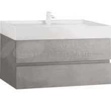 Тумба под раковину со столешницей Cezares Molveno 80 beton, столешница marmo nero opaco