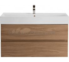 Тумба под раковину со столешницей Cezares Molveno 80 noce chiaro, столешница marmo nero opaco