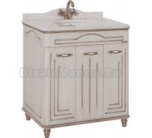 Тумба под раковину со столешницей Bellezza Аллегро Люкс 80 бежевая патина темный орех