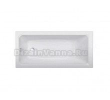 Акриловая ванна ALBA SPA Gamma 150x70 см, пристенная, белая, на ножках