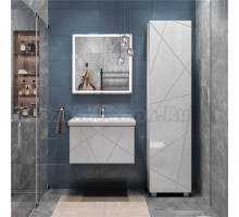 Мебель для ванной комнаты Vigo Geometry 70 подвесная, белая, раковина Como 70