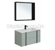 Мебель для ванной комнаты Allen Brau Reality 90 подвесная, папирус матовый, раковина Fantasy Flat 92x47, без перелива, белая