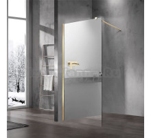 Душевая перегородка Vincea Walk-in VSW-1H900MRG профиль матовый золотой, стекло зеркальное