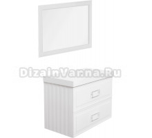 Мебель для ванной комнаты La Fenice Cubo Twin 90 R белая, ручки белые