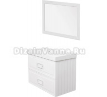 Мебель для ванной комнаты La Fenice Cubo Twin 90 L белая, ручки белые