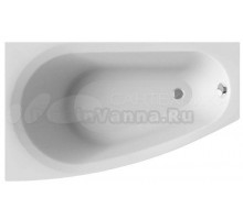 Акриловая ванна ALBA SPA Baline 150x90 см, угловая, левая, пристенная, белая, асимметричная, на ножках