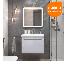 Мебель для ванной комнаты Vigo Grani 70 подвесная, дуб золотой, раковина Como 70