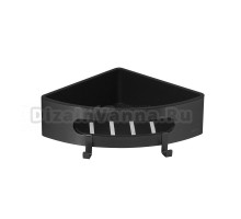Полка Lemark SHELF LINE 9772047 с крючками, угловая, черный