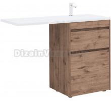 Тумба с раковиной Aquanet Токио 58 R напольная, дуб веллингтон, под стиральную машину