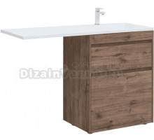 Тумба с раковиной Aquanet Токио 68 R напольная, дуб веллингтон, под стиральную машину