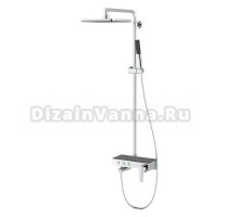 Душевая стойка Teska Niagara NG3501S хром, черное стекло