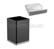 Набор Стакан Boheme 10961-B-CR + Мыльница 10960-W-CR