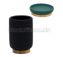 Набор Стакан Ridder Fancy 2126110 черный + Мыльница 2126305 зеленая