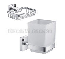 Набор Стакан Timo Selene 10033/00 chrome + Мыльница 10025/00 chrome