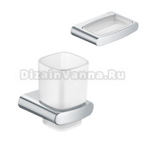 Набор Стакан Keuco Elegance new 11650 019000 хром + Мыльница 11655 хром