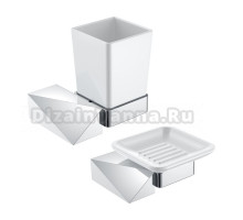 Набор Стакан Boheme New Venturo 10314-CR + Мыльница 10313-CR