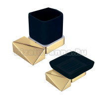 Набор Стакан Boheme New Venturo 10314-G-B + Мыльница 10313-G-B