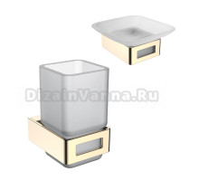 Набор Стакан Boheme Q 10944-G + Мыльница 10943-G