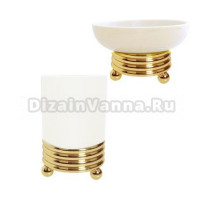 Набор Стакан Boheme Hermitage Gold 10361 + Мыльница 10360