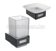 Набор Стакан Boheme Q 10944-B + Мыльница 10943-G-B