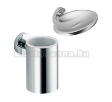 Набор Стакан Colombo Design Plus W4902 хром + Мыльница W4901 хром