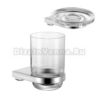 Набор Стакан Keuco Collection Moll 12750 хром + Мыльница 12755 019000 хром