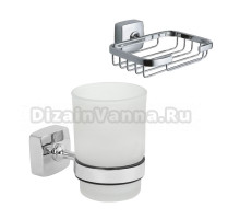 Набор Стакан Fixsen Kvadro FX-61306 + Мыльница FX-61309