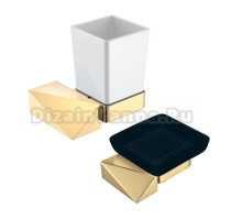 Набор Стакан Boheme New Venturo 10314-G + Мыльница 10313-G-B