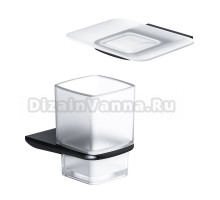 Набор Стакан AM.PM Inspire 2.0 A50A34322 черный + Мыльница A50A34222