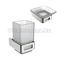 Набор Стакан Boheme Q 10944-NB Nikel Brush + Мыльница 10943-NB Nikel Brush