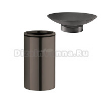 Набор Стакан Boheme Uno 10982-GM gun metal + Мыльница 10981-GM gun metal